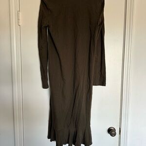 Zara Long Sleeve Khaki Dress